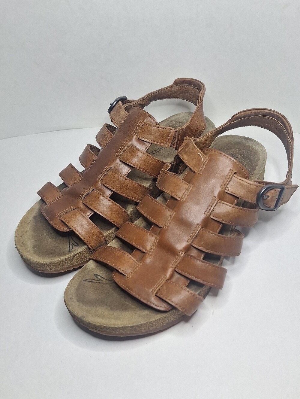 Josef Seibel Shoes Women's 38 US 7 Leather Slingback T Strappy Comfort Sandals